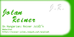 jolan reiner business card
